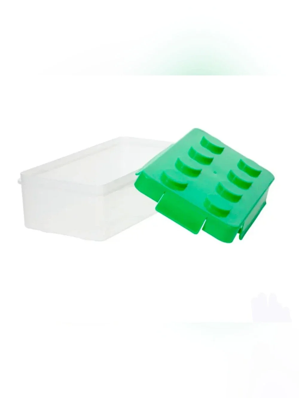 Clear Storage Box with Green Lego Stackable Insert - Home Organization BNIB